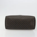 CELINE Macadam Canvas Boston Bag PVC Leather Black Gold Auth am11939V-9
