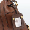 PRADA Ready Lock Tote Bag Leather Brown Gold Auth am11940V-9