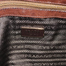 PRADA Ready Lock Tote Bag Leather Brown Gold Auth am11940V-20