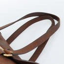 PRADA Ready Lock Tote Bag Leather Brown Gold Auth am11940V-14