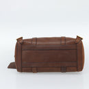 PRADA Ready Lock Tote Bag Leather Brown Gold Auth am11940V-5