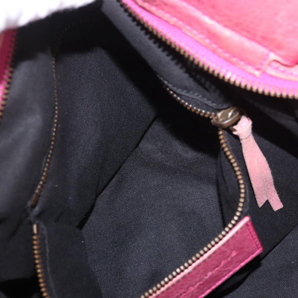 BALENCIAGA The Town Hand Bag Leather 2way Pink 240579 Auth am11942V