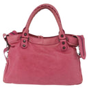 BALENCIAGA The Town Hand Bag Leather 2way Pink 240579 Auth am11942V-2