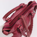 BALENCIAGA The Town Hand Bag Leather 2way Pink 240579 Auth am11942V-6