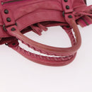BALENCIAGA The Town Hand Bag Leather 2way Pink 240579 Auth am11942V-7