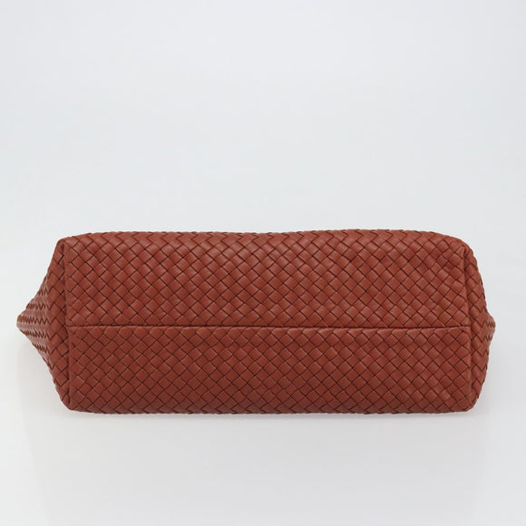 BOTTEGA VENETA INTRECCIATO Cabas MM Tote Bag Leather Brown 115664 Auth am11943SM