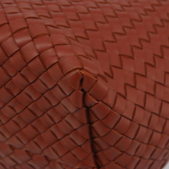 BOTTEGA VENETA INTRECCIATO Cabas MM Tote Bag Leather Brown 115664 Auth am11943SM