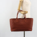 BOTTEGA VENETA INTRECCIATO Cabas MM Tote Bag Leather Brown 115664 Auth am11943SM-24