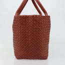 BOTTEGA VENETA INTRECCIATO Cabas MM Tote Bag Leather Brown 115664 Auth am11943SM-5