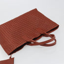 BOTTEGA VENETA INTRECCIATO Cabas MM Tote Bag Leather Brown 115664 Auth am11943SM-6
