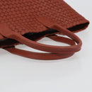 BOTTEGA VENETA INTRECCIATO Cabas MM Tote Bag Leather Brown 115664 Auth am11943SM-7
