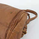 Chloe Paddington Hand Bag Leather Brown Gold Silver Auth am11945V-10
