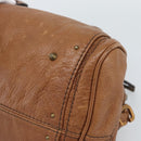 Chloe Paddington Hand Bag Leather Brown Gold Silver Auth am11945V-12
