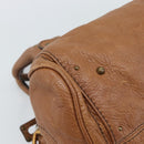 Chloe Paddington Hand Bag Leather Brown Gold Silver Auth am11945V-13