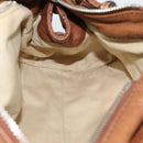 Chloe Paddington Hand Bag Leather Brown Gold Silver Auth am11945V-21