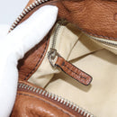 Chloe Paddington Hand Bag Leather Brown Gold Silver Auth am11945V-23