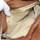 Chloe Paddington Hand Bag Leather Brown Gold Silver Auth am11945V-24