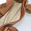 Chloe Paddington Hand Bag Leather Brown Gold Silver Auth am11945V-26