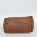 Chloe Paddington Hand Bag Leather Brown Gold Silver Auth am11945V-9