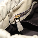 Miu Miu Side Ribbon Hand Bag Leather 2way Beige Gold Auth am11947V-22