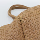 BOTTEGA VENETA INTRECCIATO Cabas MM Tote Bag Leather Beige 115664 Auth am11951V-11