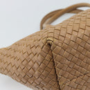 BOTTEGA VENETA INTRECCIATO Cabas MM Tote Bag Leather Beige 115664 Auth am11951V-13