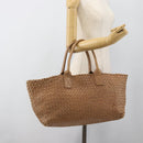 BOTTEGA VENETA INTRECCIATO Cabas MM Tote Bag Leather Beige 115664 Auth am11951V-22