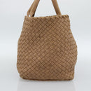 BOTTEGA VENETA INTRECCIATO Cabas MM Tote Bag Leather Beige 115664 Auth am11951V-4