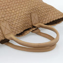 BOTTEGA VENETA INTRECCIATO Cabas MM Tote Bag Leather Beige 115664 Auth am11951V-7