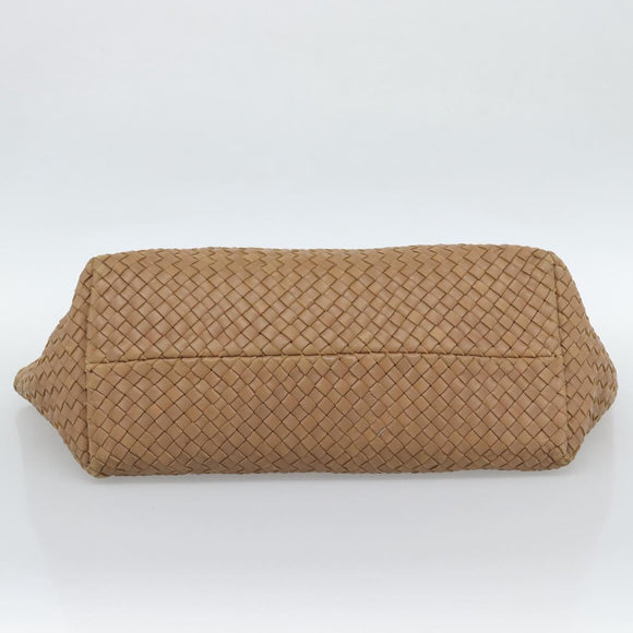 BOTTEGA VENETA INTRECCIATO Cabas MM Tote Bag Leather Beige 115664 Auth am11951V