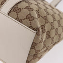 GUCCI GG Canvas Tote Bag Beige Gold 153008 Auth am11952V-15