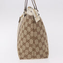 GUCCI GG Canvas Tote Bag Beige Gold 153008 Auth am11952V-3