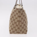 GUCCI GG Canvas Tote Bag Beige Gold 153008 Auth am11952V-4