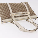 GUCCI GG Canvas Tote Bag Beige Gold 153008 Auth am11952V-6