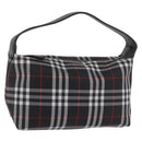 BURBERRY Hand Pouch Nylon Black Silver Auth am11953V-1