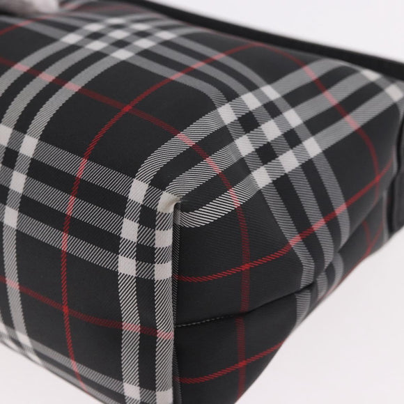 BURBERRY Hand Pouch Nylon Black Silver Auth am11953V