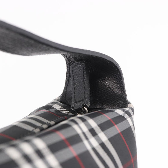 BURBERRY Hand Pouch Nylon Black Silver Auth am11953V