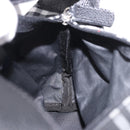 BURBERRY Hand Pouch Nylon Black Silver Auth am11953V-17