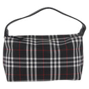 BURBERRY Hand Pouch Nylon Black Silver Auth am11953V-2