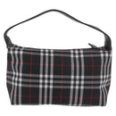 BURBERRY Hand Pouch Nylon Black Silver Auth am11953V-3