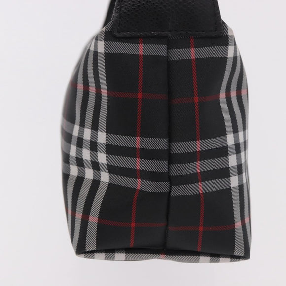 BURBERRY Hand Pouch Nylon Black Silver Auth am11953V