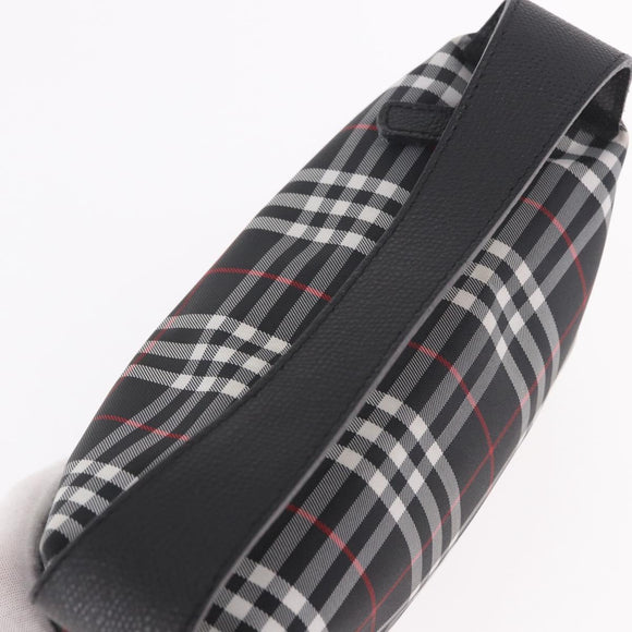 BURBERRY Hand Pouch Nylon Black Silver Auth am11953V