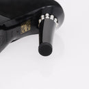 CHANEL Pearl Pumps Suede 35 1/2 Black CC Auth am11955M-10