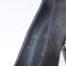 CHANEL Pearl Pumps Suede 35 1/2 Black CC Auth am11955M-19