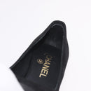 CHANEL Pearl Pumps Suede 35 1/2 Black CC Auth am11955M-34