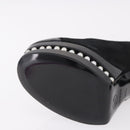 CHANEL Pearl Pumps Suede 35 1/2 Black CC Auth am11955M-8