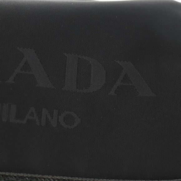 PRADA Shoulder Bag Nylon Black Silver Auth am11956SAM