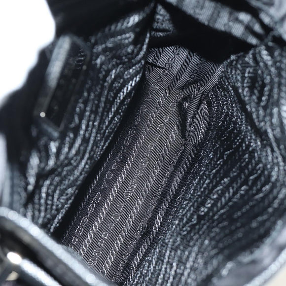 PRADA Shoulder Bag Nylon Black Silver Auth am11956SAM