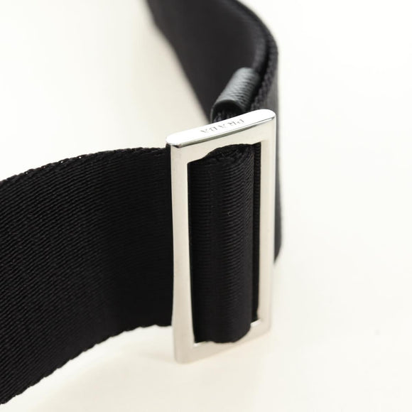 PRADA Shoulder Bag Nylon Black Silver Auth am11956SAM