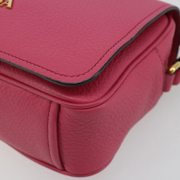 PRADA Shoulder Bag Safiano leather Pink Gold 1BD163 Auth am11957M